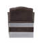 Fauteuil d'appoint moderne rétro en cuir fleur brun et aluminium