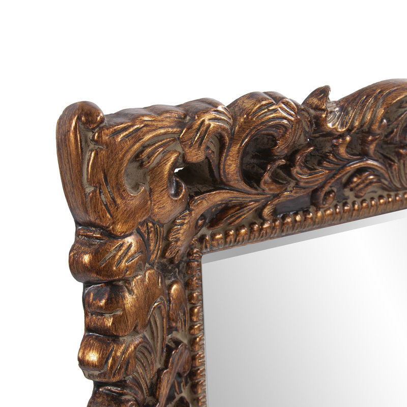 Miroir décoratif biseauté Luise, Or antique