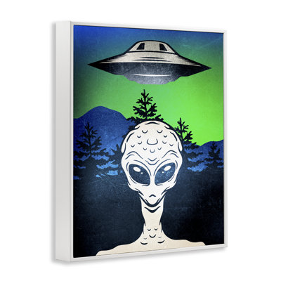 «Alien and UFO Scene», estampe numérique, conception de Kim Allen