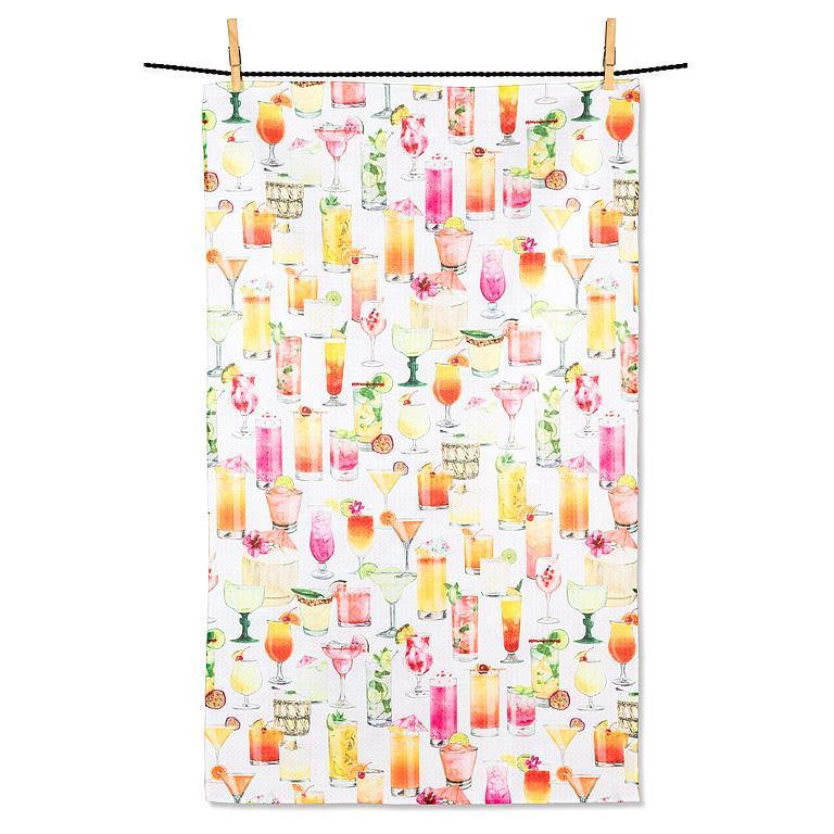 Cocktails Double Sided Tea Towel