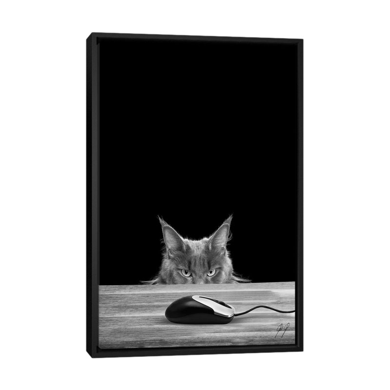 «Natural Instinct» par Kathrin Federer - impression d'art graphique, Toile avec cadre noir, Pas de tapis