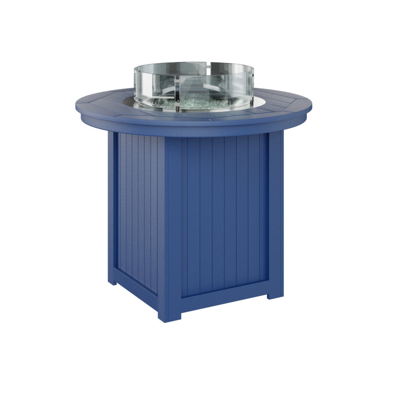 Foyer de table rond à hauteur de comptoir de 44 po Berlin Gardens Donoma, Bleu pacifique