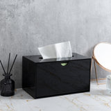 Black Rectangular Acrylic Tissue Box Cover Holder