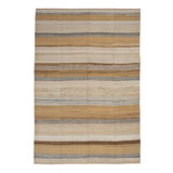 Multicolored Stripe Flatweave Kilim Hemp Rug - 9'11" x 14'4"