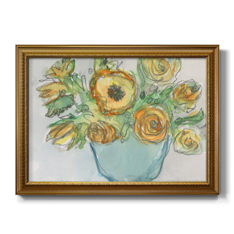 Spring Floral Accent II - peinture sur toile encadrée, H 16 po x l 20 po