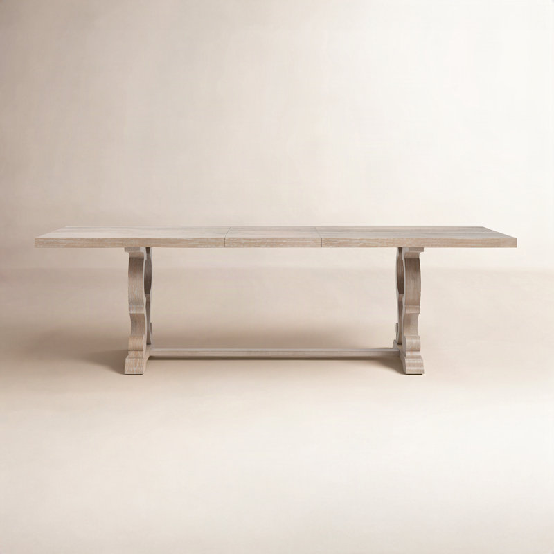 Chianti Extendable Solid Wood Dining Table, Rustic Natural