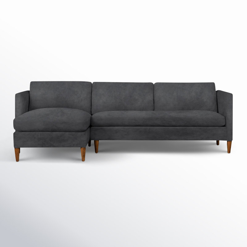 Canapé modulaire 2 pièces Clifford, Accoudoir à gauche (vu de face), Valet carbone Tweed