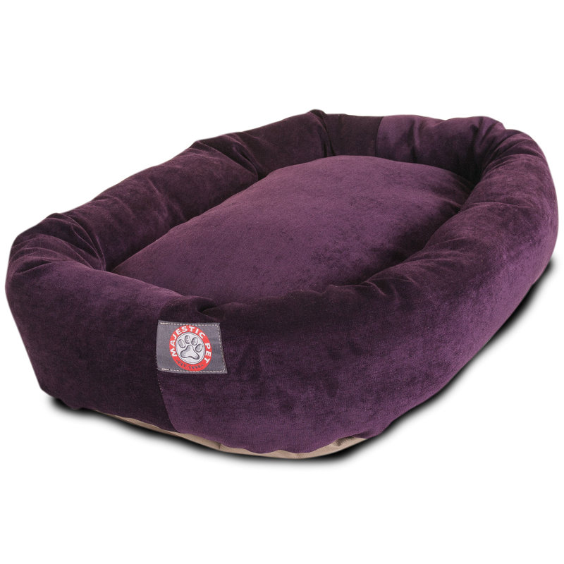 Oval Pet Bed, Extra Large (35" W x 52" D x 11" H), Aubergine