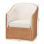 Fauteuil bohémien en rotin miel clair
