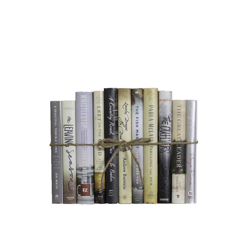 Livres décoratifs - Ensemble de livres pour jaquette Foggy Days - 1 pied de livres gris