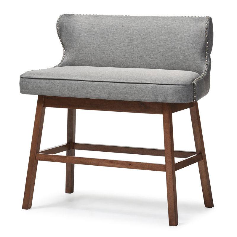 Banc rembourré Isobel, Gris
