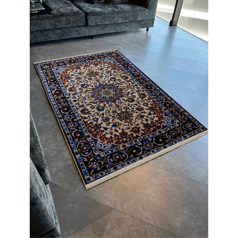 Tapis marocain en polypropylène à imprimé numérique Vittorina, Tapis de couloir 2 pi 8 po x 7 pi 11 po