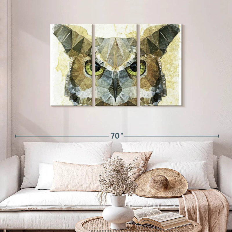 Brampt Abstract Owl, 28" H x 45" W