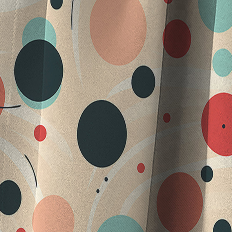 Motif à pois Nostalgic Charm - rideau abstrait - rideau occultant - 1 panneaux, L 52 po x L 95 po
