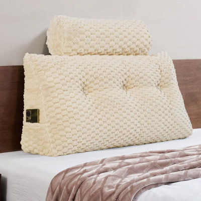 Velet Wedge Bed Rest with Head Roll Pillow