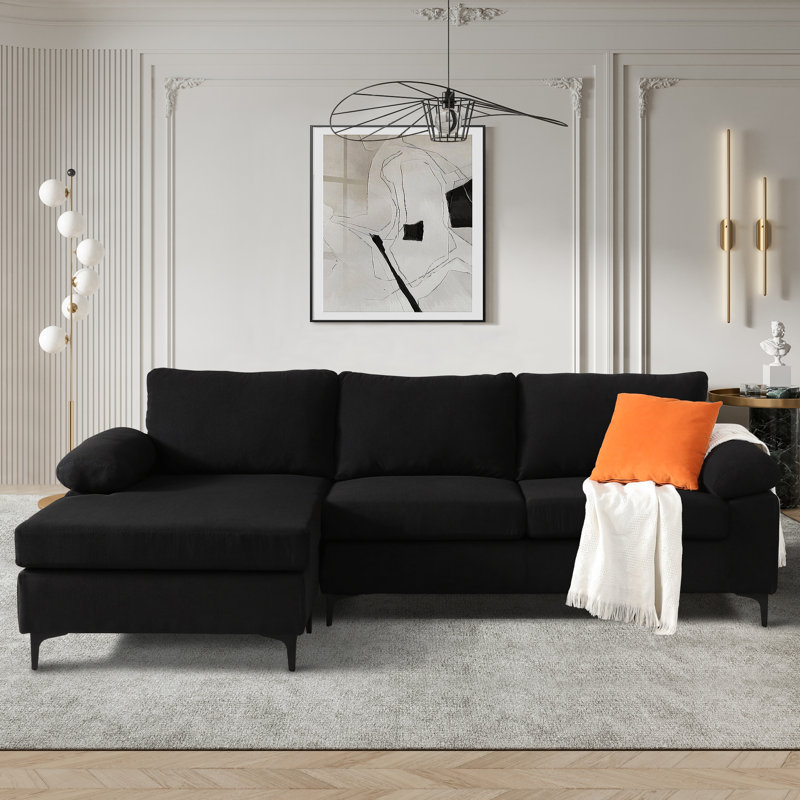 Wade Logan® Avrianna 2 - Piece Upholstered Sectional & Reviews | Wayfair