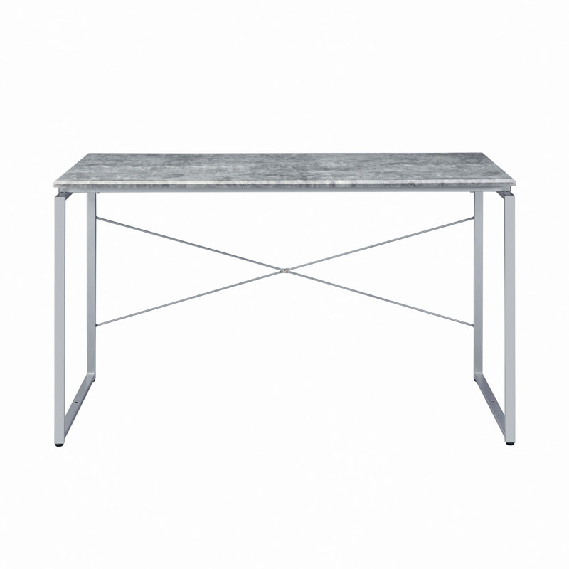 Faux Concrete Top Rectangular Writing Desk