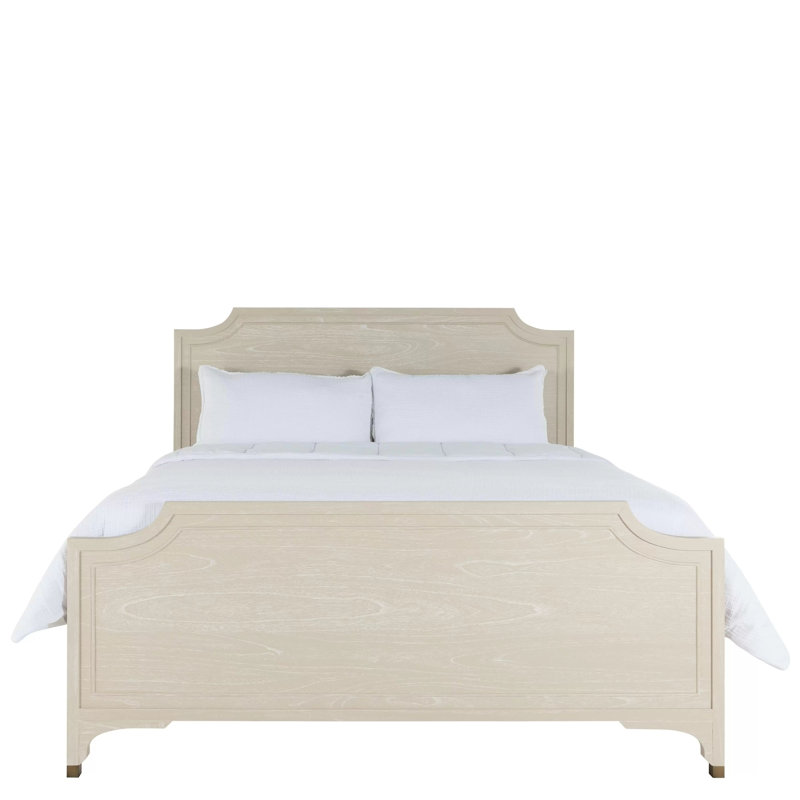 Alexandra Bed - Dark, Cerused White/Stained Gold, Queen