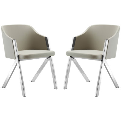 Elikapeka 18.5'' H Faux Leather Upholstered Armchair