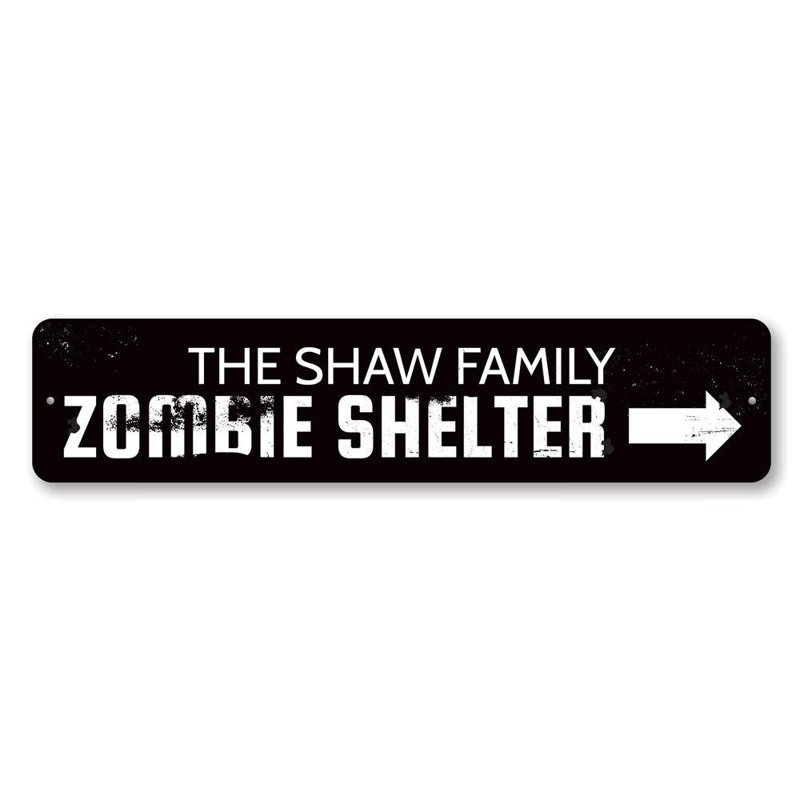 Panneau en aluminium Zombie Shelter, H 4 po x l 18 po x P 0,04 po