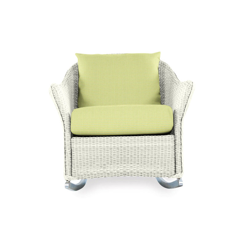 Weekend Retreat Outdoor Rocker Chair, Sandberg Pewter, Ivory