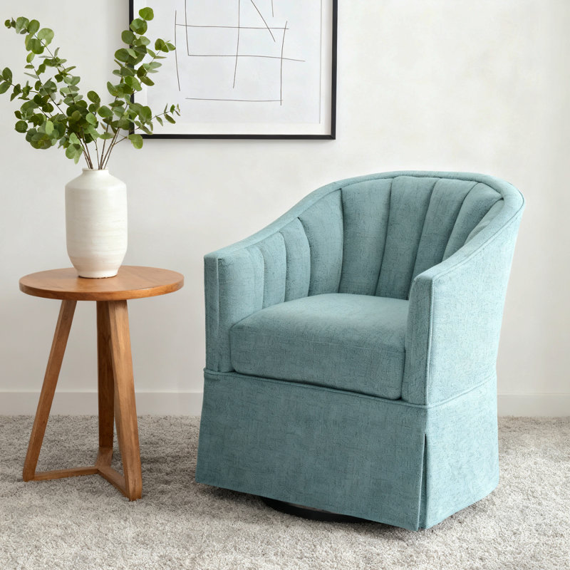 Fauteuil d'appoint pivotant moderne, Turquoise