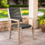 Chaises de patio confortables en bois gris anthracite et gris pour l'extérieur