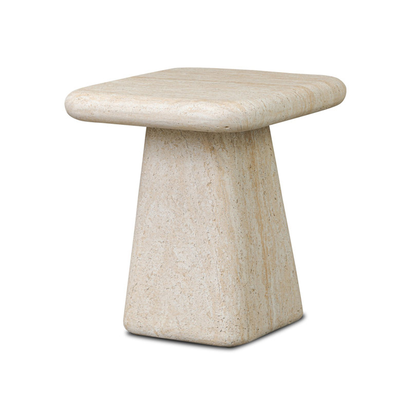 Table de bout extérieure Aqua Cava - Béton texturé sable
