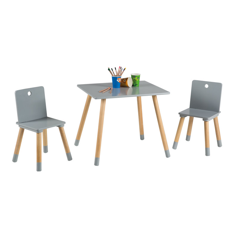  3 Piece Children's Dining Set, Grey