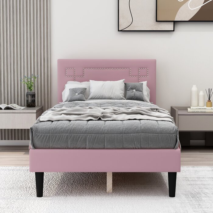 Everly Quinn Drew Upholstered Platform Bed & Reviews | Wayfair