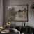 Toile avec cadre flottant noir