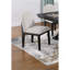 Table de salle à manger de style traditionnel et 6 chaises d'appoint en tissu blanc