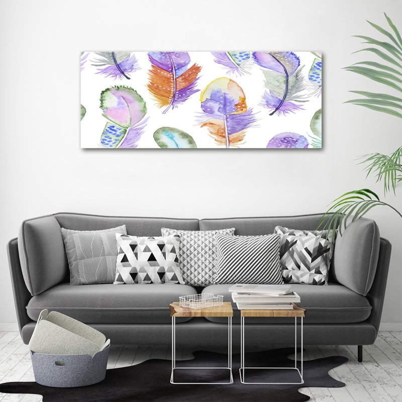 Colourful Feathers 1 Piece Painting on Canvas