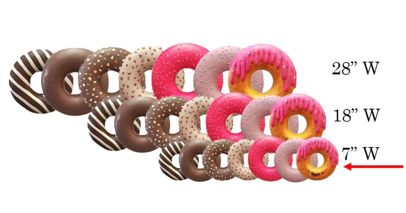 Jadia Small Donut Set Over Sized Statue