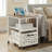 Microwave and Mini-Fridge Storage Rack for Kitchen Room,1 Drawer End Table with Sotrage for Living Room,Office