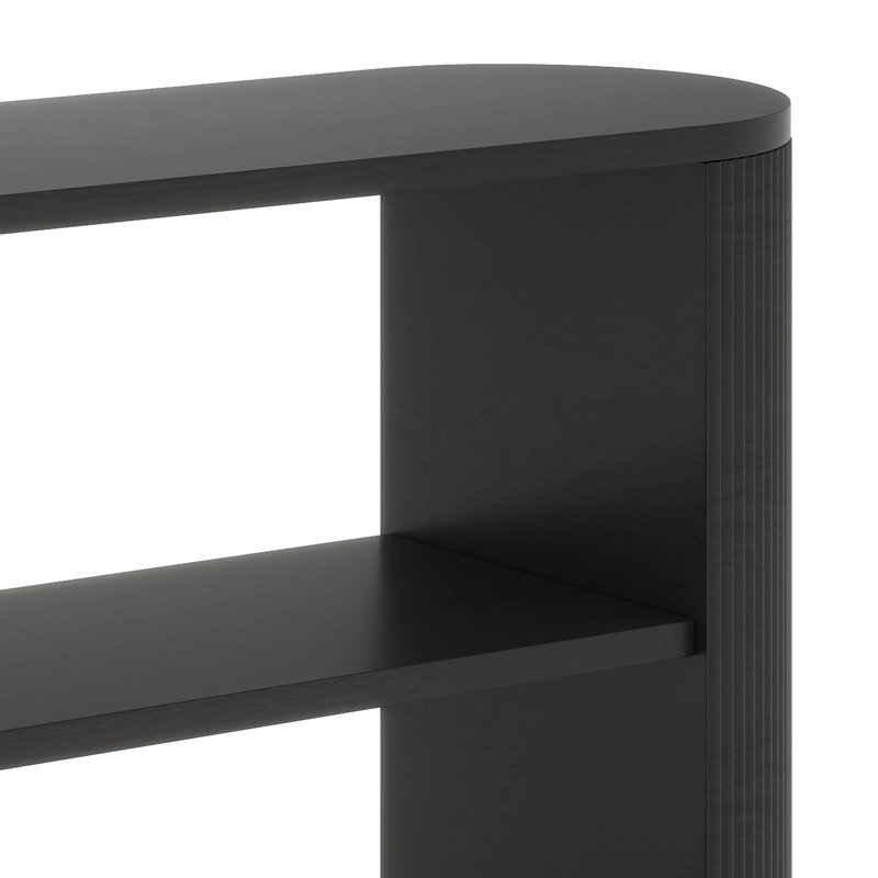 Console de vestibule moderne et élégante avec tablette ouverte, Noir