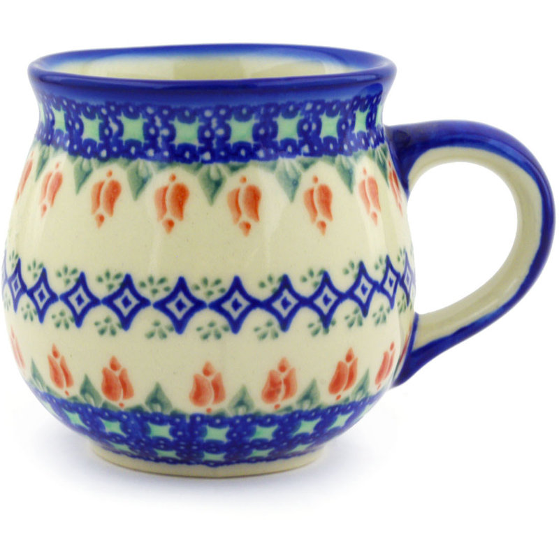 Tulips And Diamonds Stoneware Coffee Mug