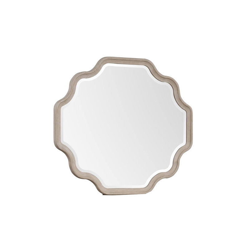 47.4"W Transitional Mirror, Natural Oak