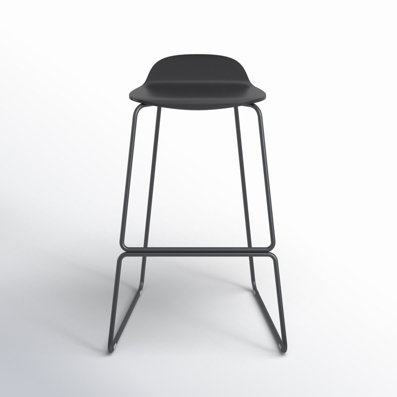 Upbeat Counter Stool with Metal Frame, Charcoal