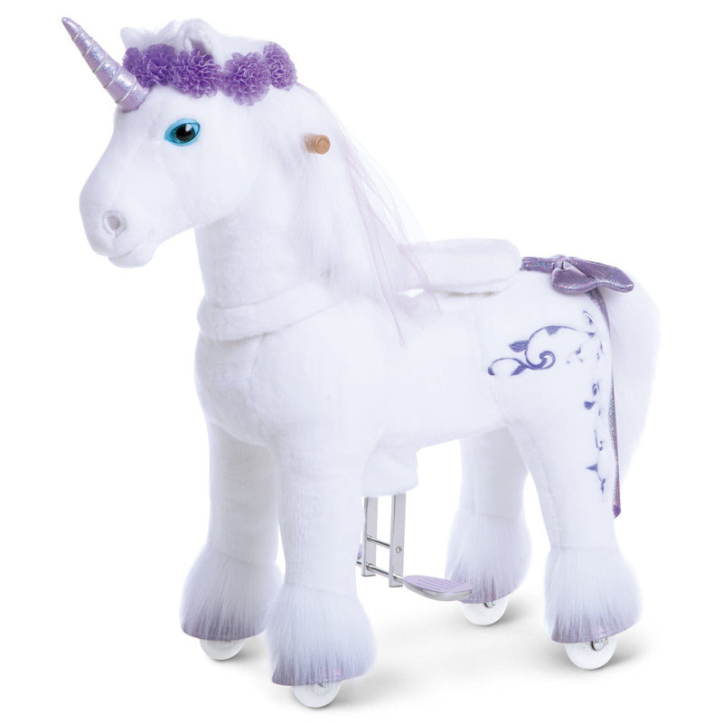 Ride On Unicorn - modèle mauve X, H 35 po x l 15,4 po x P 34,6 po