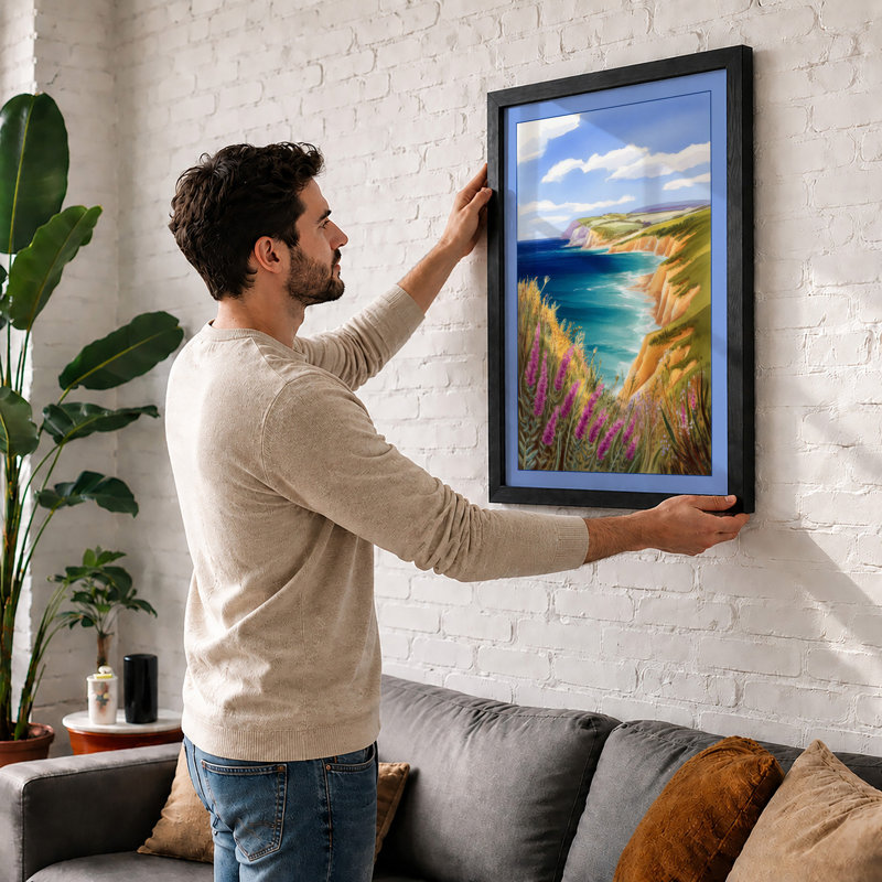 Cliffs In Bloom Coastal - Print, Unframed, A4 - 29.7 x 21.0 cm