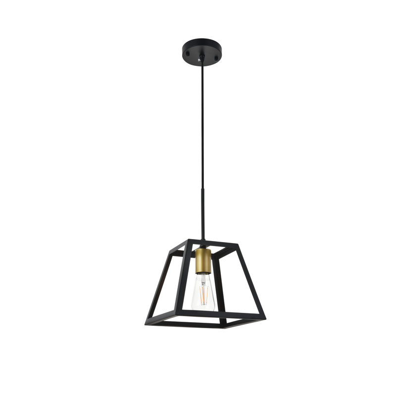 Luminaire suspendu géométrique 1 lumière New Haven, Laiton