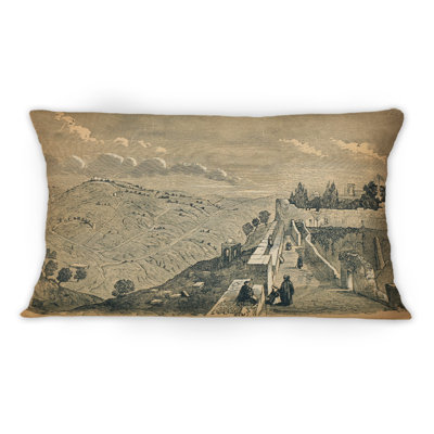 Coussin décoratif rétro 12 "x 20" Christian Vintage
