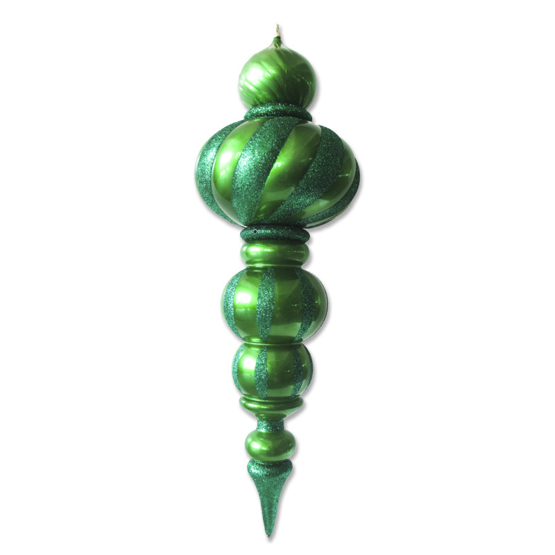 ornement Finial, Vert, H 36 po x l 12 po