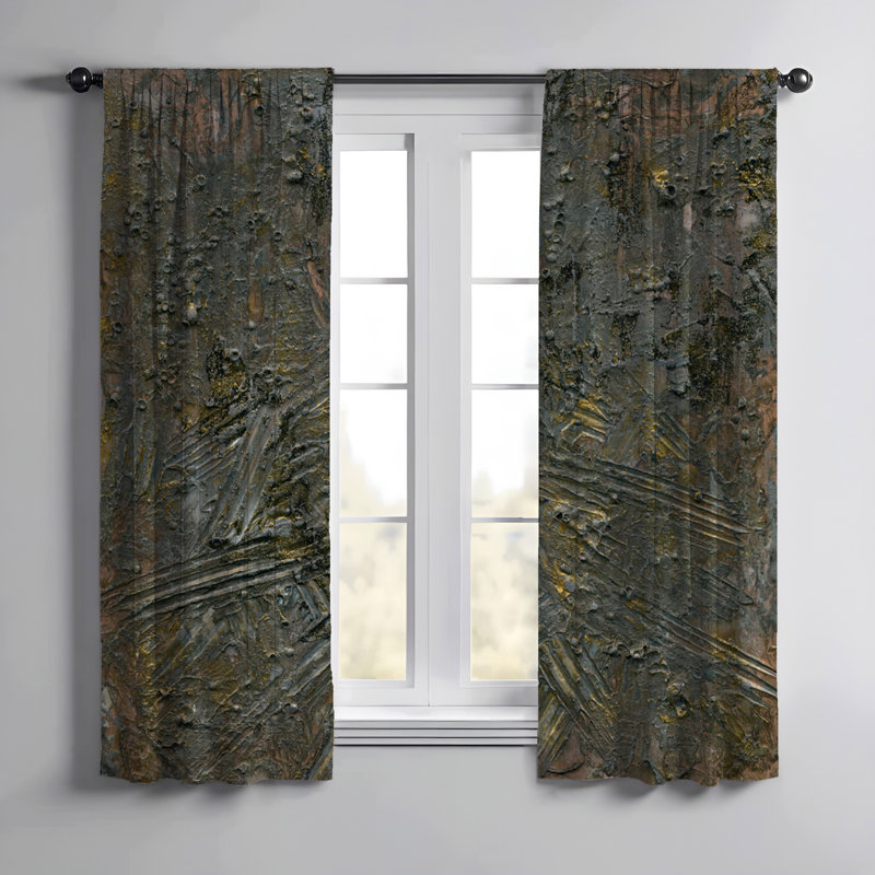 Paire de rideaux semi-transparents en polyester Sharnelle, L 20 po x H 52 po
