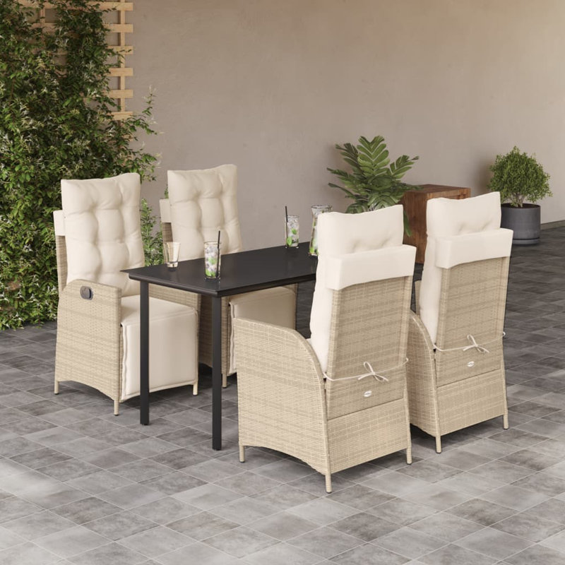 Table rectangulaire 5 pièces Vidaxl, Grey, Grey, 4