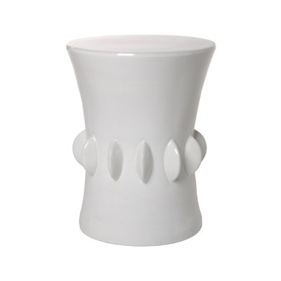 Tabouret de jardin en céramique fabriqué à la main H 18 po Jewel