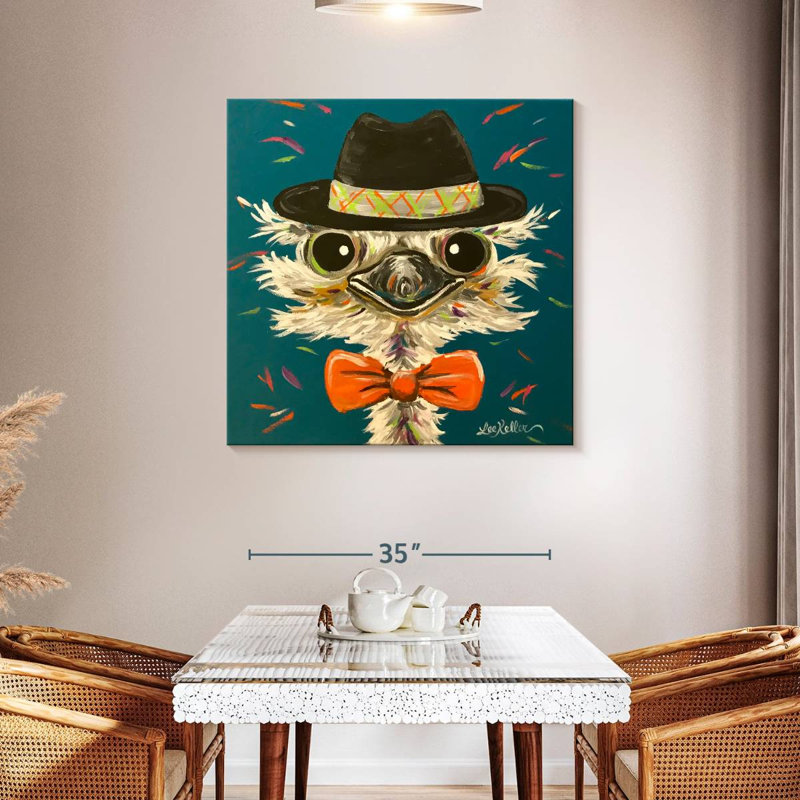 Brampt Ostrich Miles, 39" H x 39" W