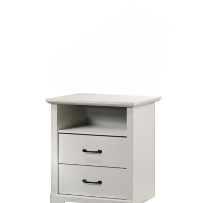2-Drawer Nightstand Bedside Table with USB charging  Ports