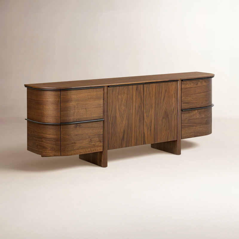 Theo Sideboard-Dark Brown Walnut Veneer